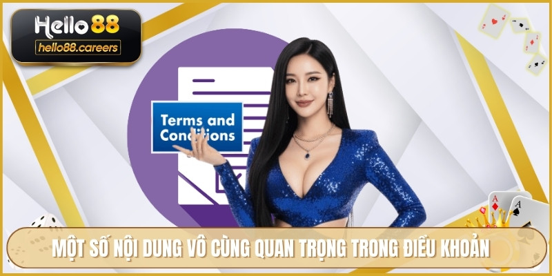 Điều Khoản Điều Kiện HELLO88 - Quy Định Rõ Bảo Vệ Người Dùng 2 Một số nội dung vô cùng quan trọng trong điều khoản